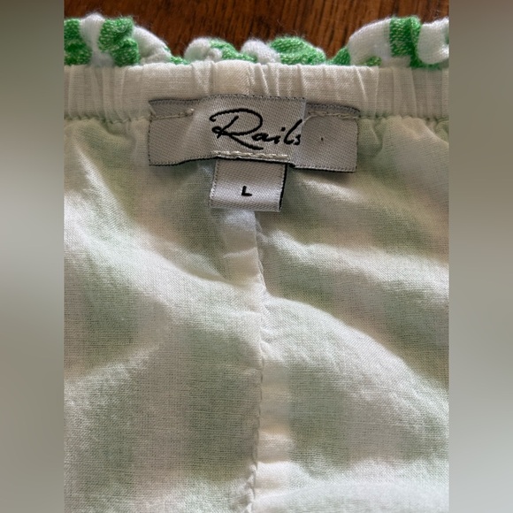 Rails Caralyn cayman green stripe mini dress- Large - Picture 7 of 11